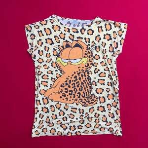 Vintage Flints sleepwear Garfield Women's shirt leopard print Cat graphic